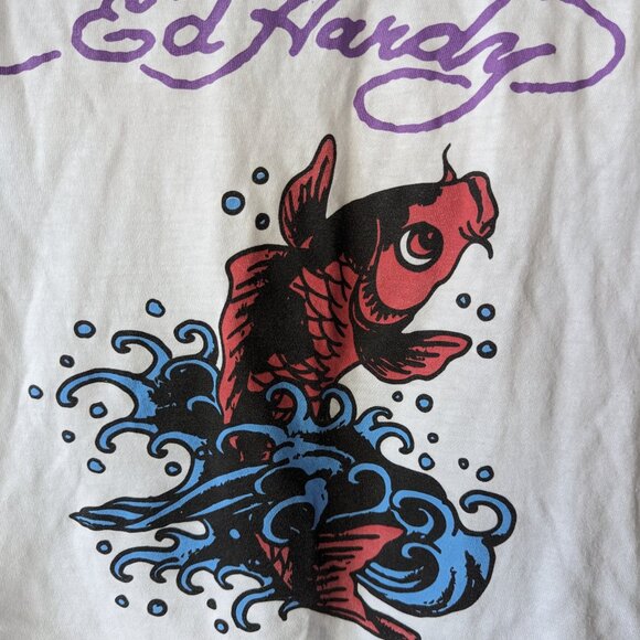 Koi Fish Baby Tee cropped Shirt - Picture 3 of 7